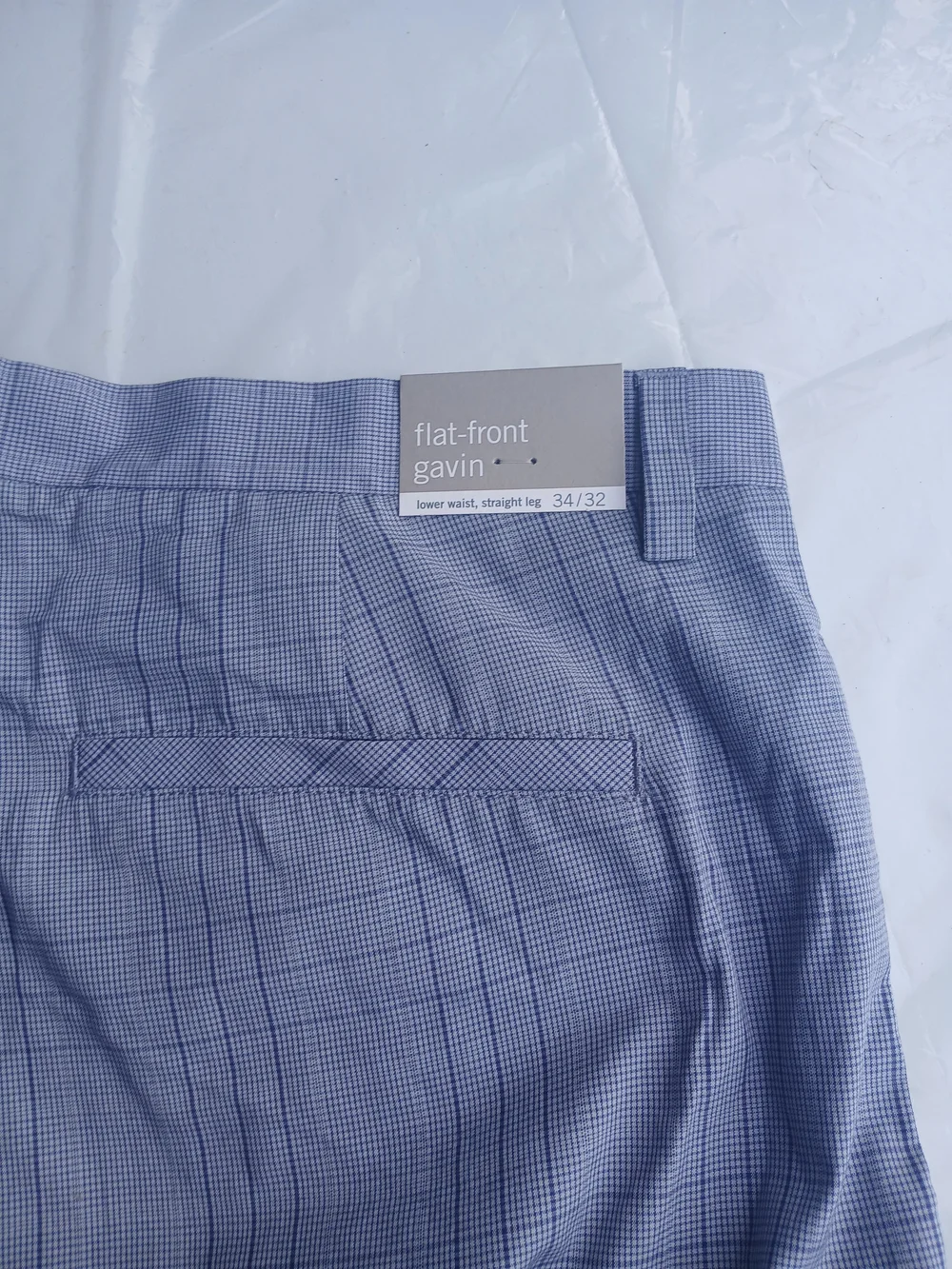 Banana Republic Light Blue Plaid Chinos